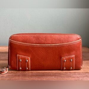 Vintage Cole Haan Village Leather Zip Around Wallet